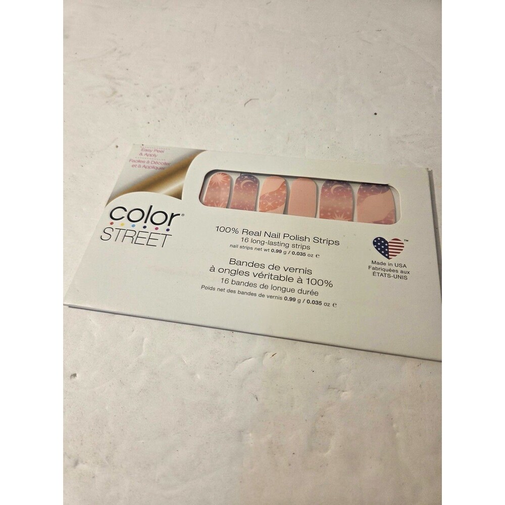 Color Street Star-Crossed Pink Glitter Nail Polish Strips FDSS89 0.035oz